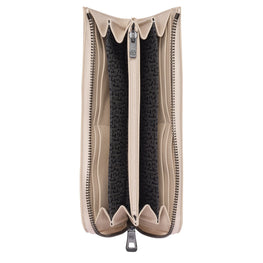 Le Pliage Cuir Zip Around Wallet - Chalk
