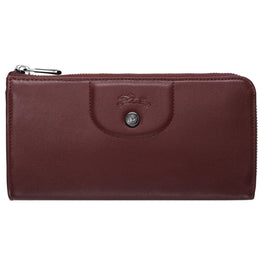 Le Pliage Cuir Zip Around Wallet - Brandy