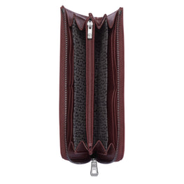 Le Pliage Cuir Zip Around Wallet - Brandy