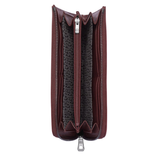Le Pliage Cuir Zip Around Wallet - Brandy