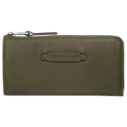 Longchamp 3D Zip Around Wallet - Khaki