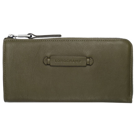 Longchamp 3D Zip Around Wallet - Khaki