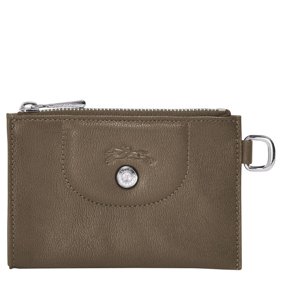 Le Pliage Cuir Key Case - Khaki