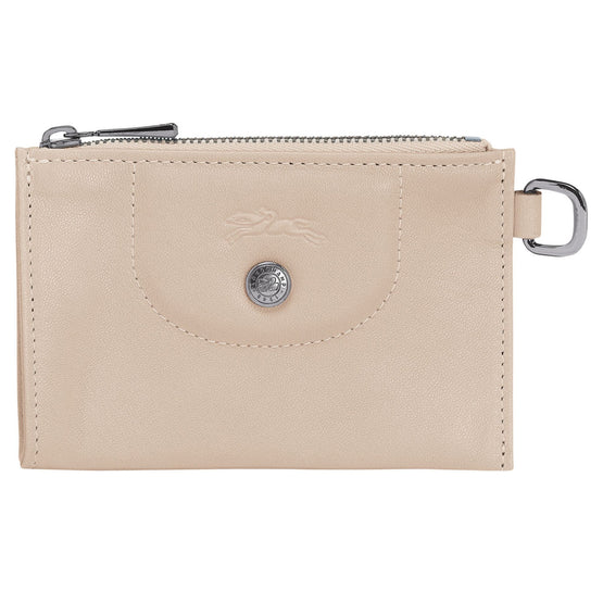 Le Pliage Cuir Key Case - Chalk