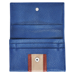 Le Foulonné Tricolore Coin Purse - Sapphire