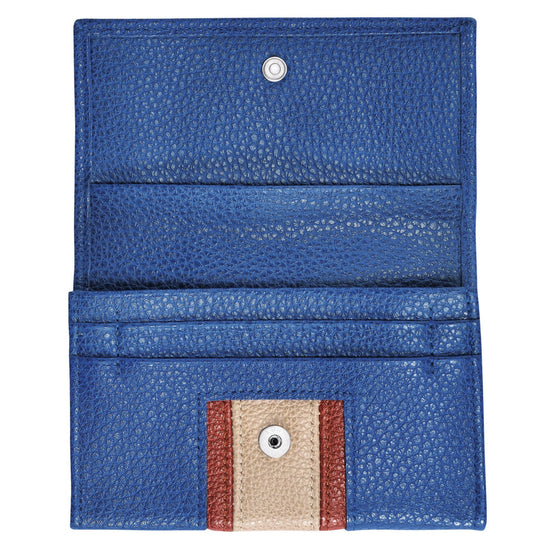 Le Foulonné Tricolore Coin Purse - Sapphire
