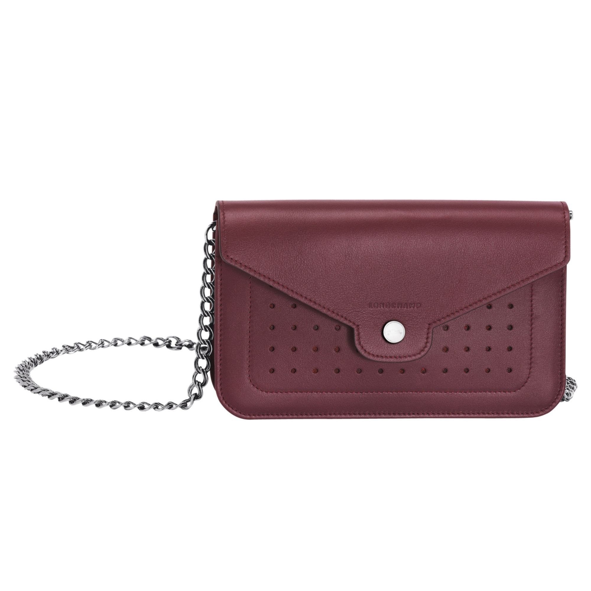 Mademoiselle Longchamp Wallet On Chain - Brandy
