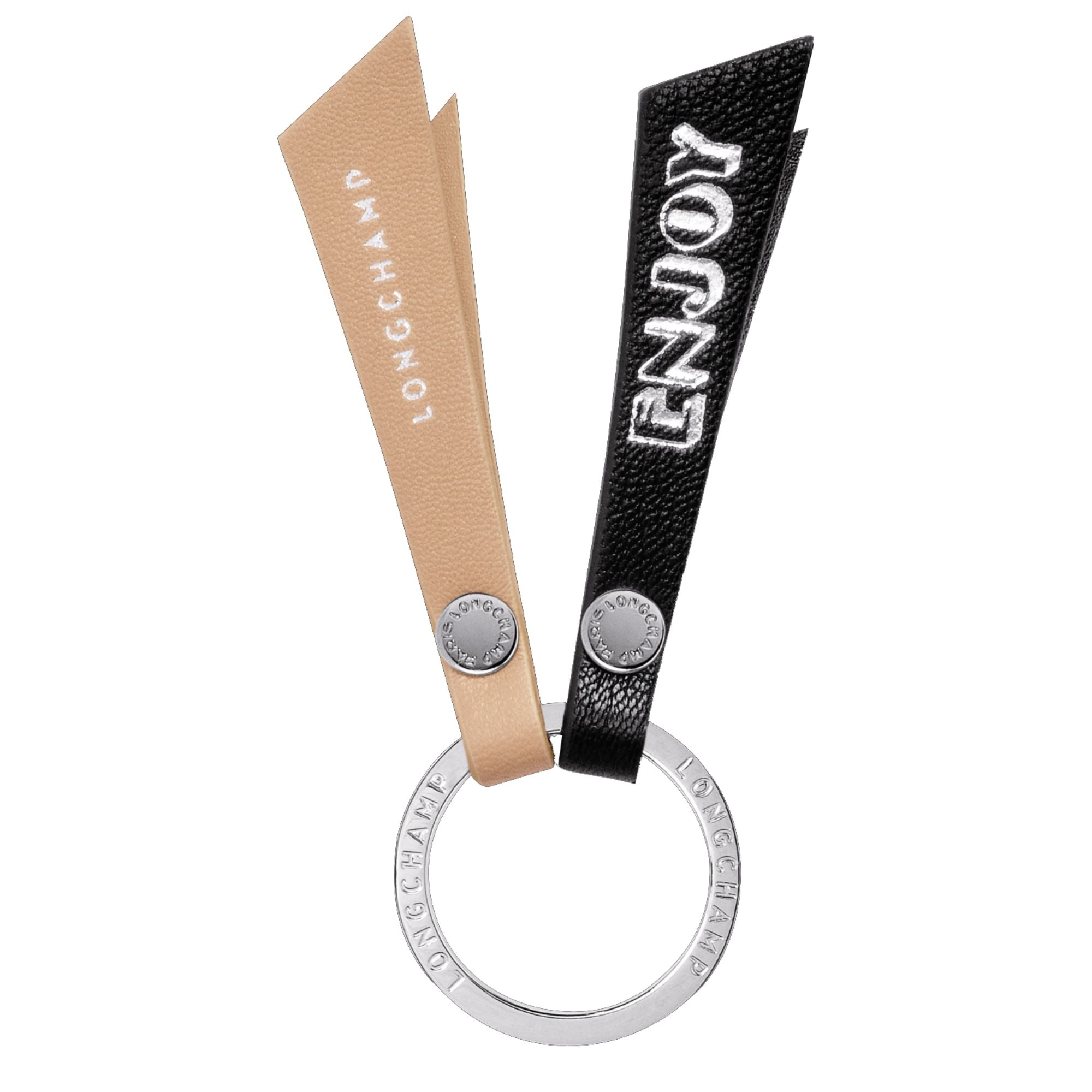 Le Pliage Cuir Key Ring - Golden Beige