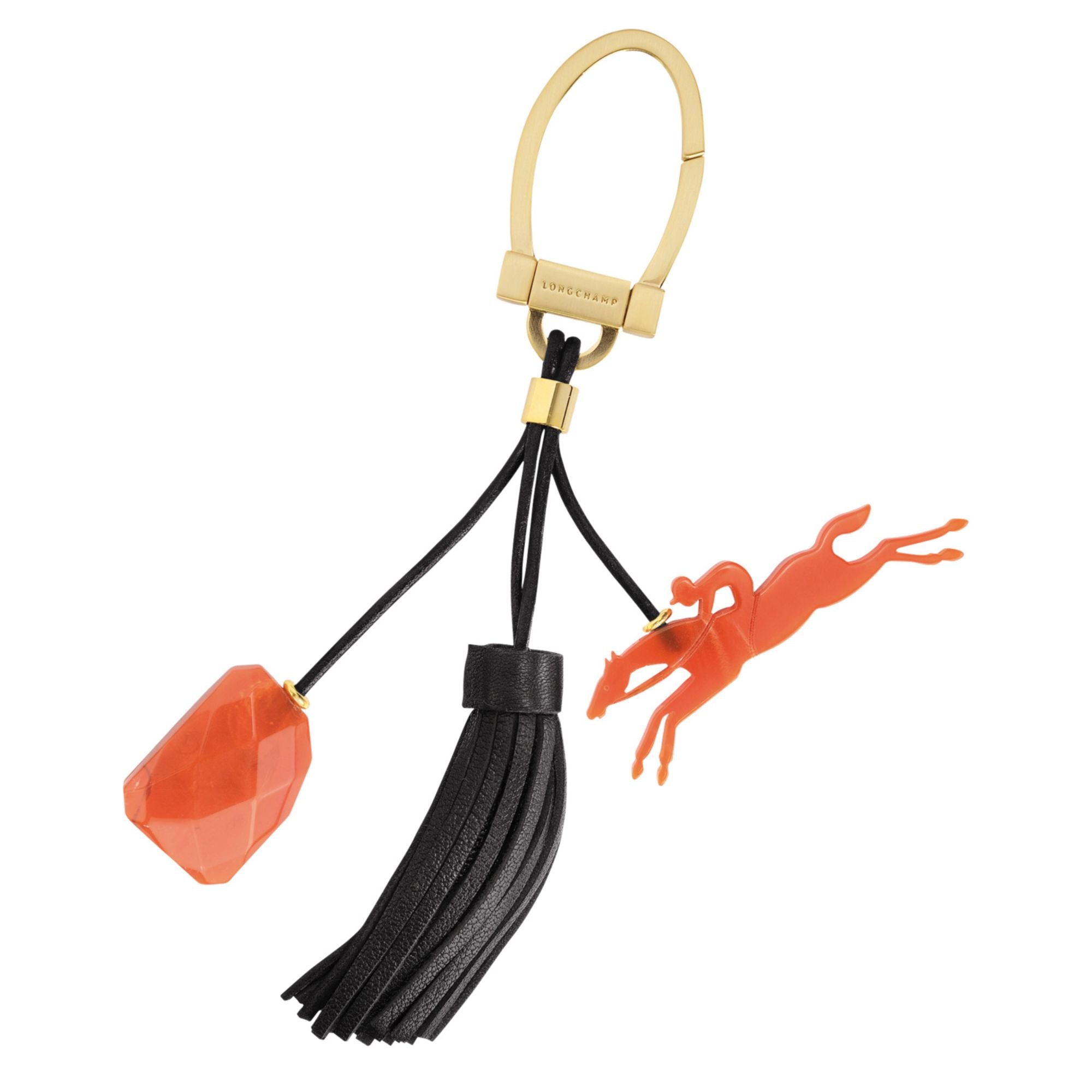 Longchamp 3D Pierre Key Ring - Chestnut