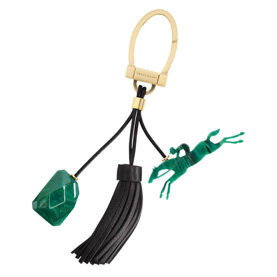 Longchamp 3D Pierre Key Ring - Emerald Green