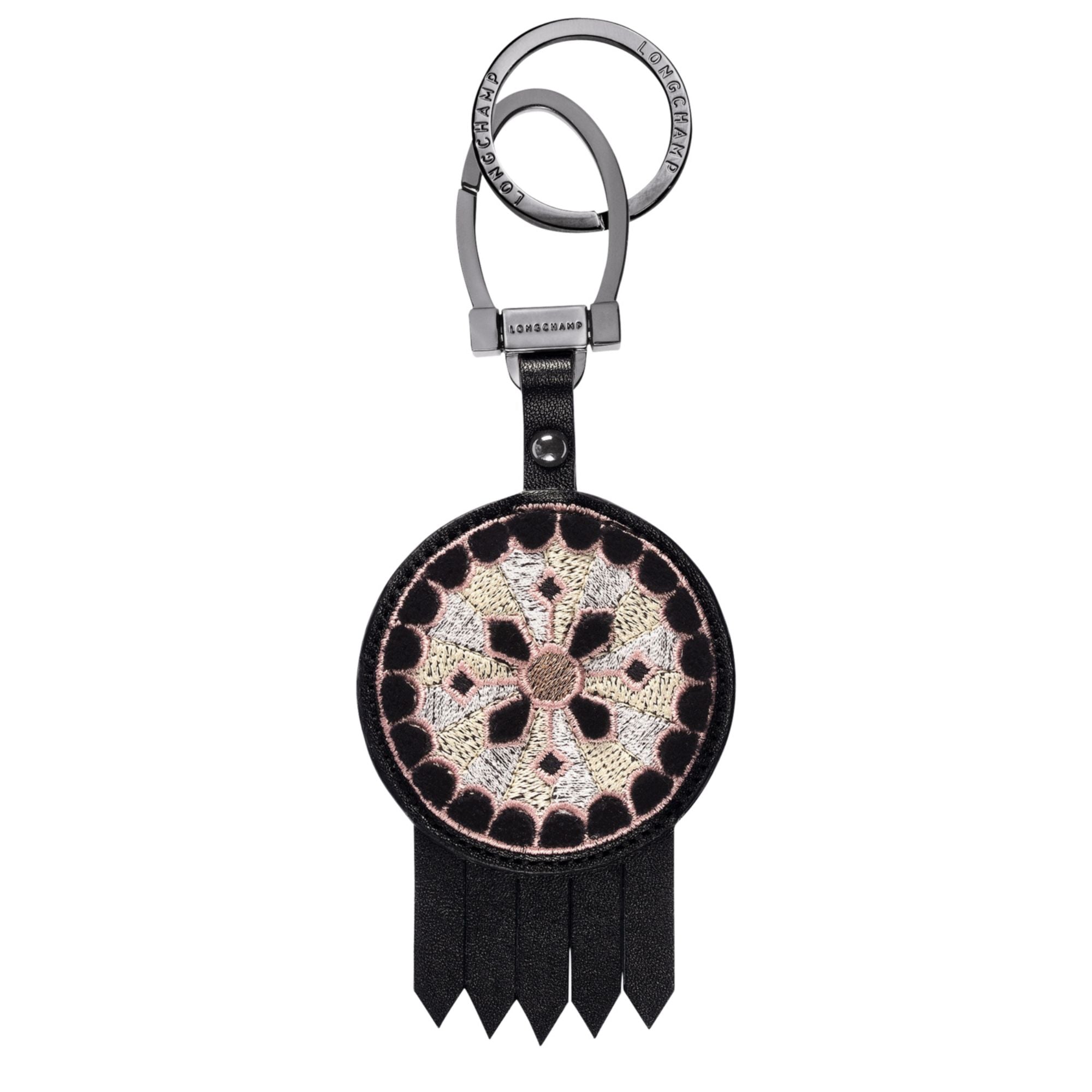 Le Pliage Cuir Rosace Key Ring - Rose Gold