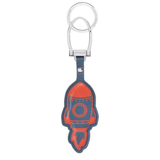 Le Pliage Cuir Key Ring - Pilot Blue