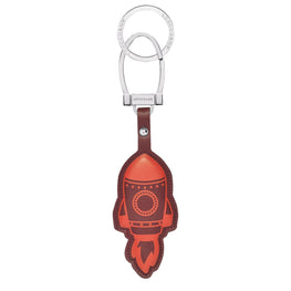 Le Pliage Cuir Key Ring - Red Lacquer