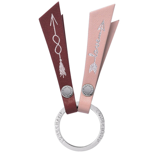 Le Pliage Cuir Key Ring - Blush