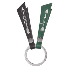 Le Pliage Cuir Key Ring - Emerald Green