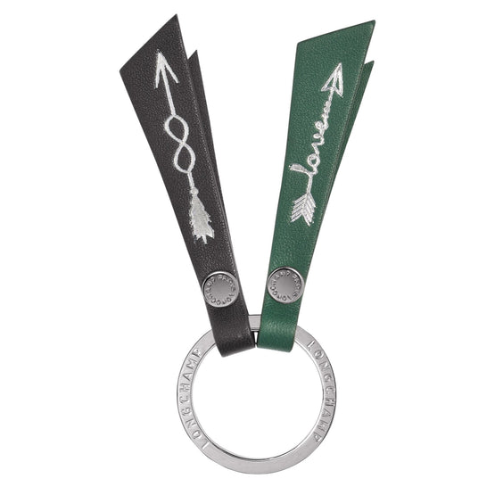 Le Pliage Cuir Key Ring - Emerald Green