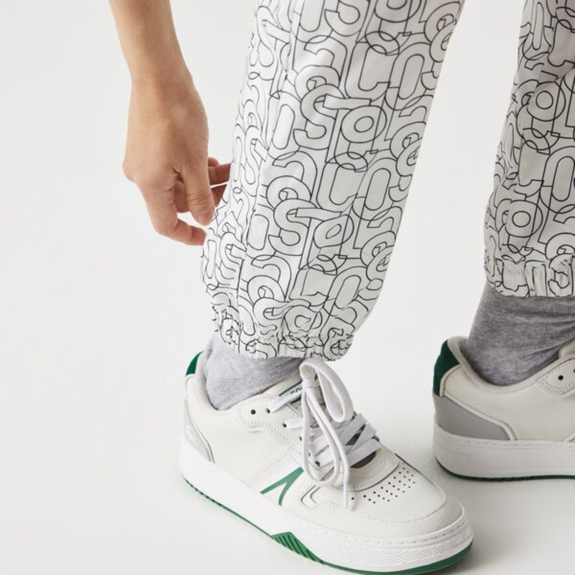 Lacoste Women'S Live Lightweight Printed Tracksuit Pants - Farine/Abimes