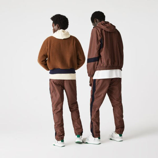 Lacoste Unisex Live With Houndstooth Design Trackpants - Marine/Multico