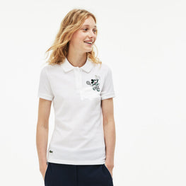 Lacoste Lacoste Women'S Short Sleeve Polo - White/White
