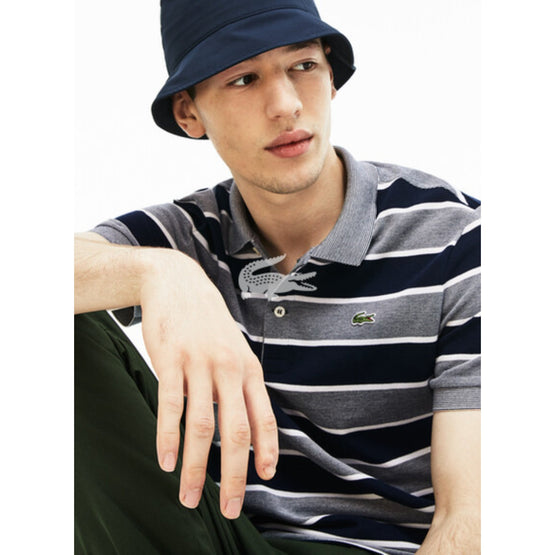 Lacoste Lacoste Men'S Polo Shirt - Flour/Navy Blue-White-Navy Blue