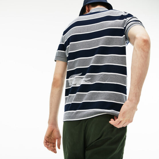 Lacoste Lacoste Men'S Polo Shirt - Flour/Navy Blue-White-Navy Blue