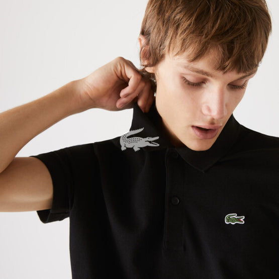 Lacoste Men'S Lacoste Regular Fit Oversized Crocodile Print Polo Shirt - Black