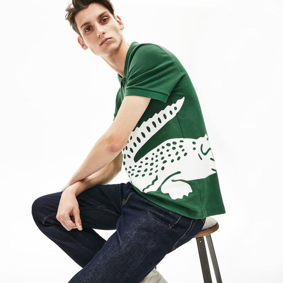 Lacoste Men'S Lacoste Regular Fit Oversized Crocodile Print Polo Shirt - Green