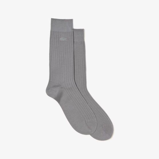 Lacoste Men'S Ribbed Socks - Galaxite Chine