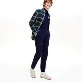 Lacoste Men'S Elasticized Waistband Piqué Fleece Sweatpants - Sinople