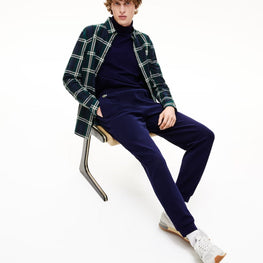 Lacoste Men'S Elasticized Waistband Piqué Fleece Sweatpants - Sinople