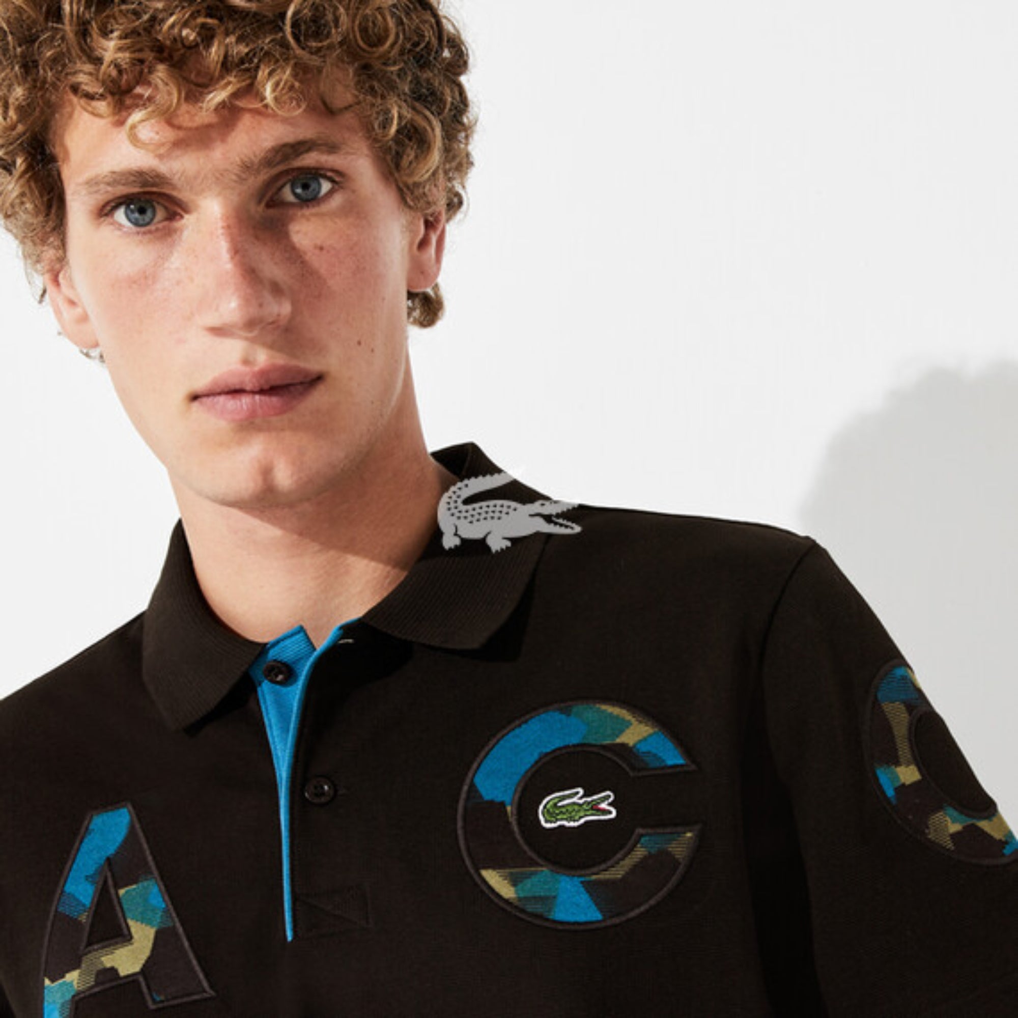 Lacoste Lacoste Men'S Camouflage Signature Ultra-Light Cotton Polo Shirt -  Black/Black-Illumination-Bush 06E-Illumination